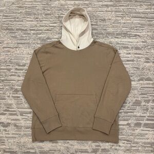 BLDWN Cale Two Tone Textured Knit Hoodie Men’s XL Sweater Pullover Made In USA